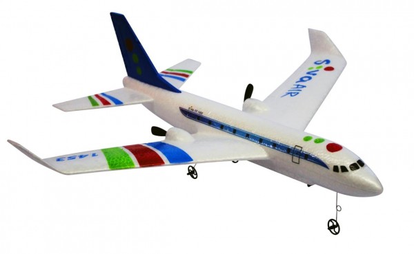 Siva Air 1453 2.4 GHz RTF blau 2 Kanal Gyro Ferngesteuertes Modellflugzeug EPP