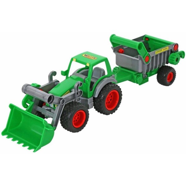 Wader Traktor mit Frontlader u Kippanhänger 58cm