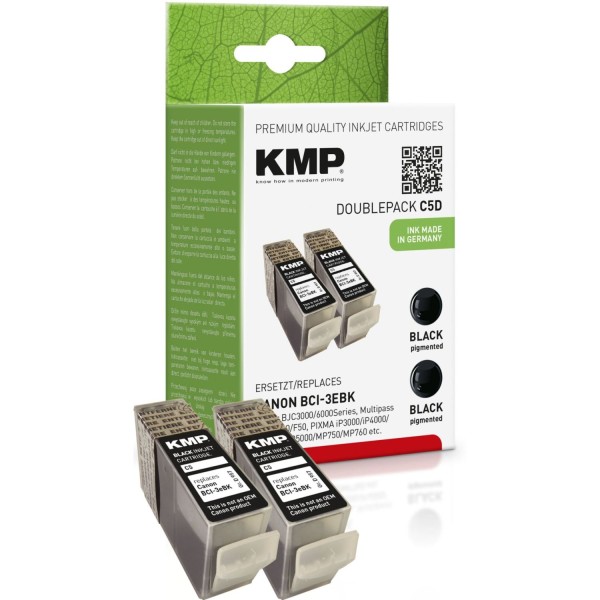 KMP C5D Tintenpatrone sw DP kompatibel mit Canon BCI-3e BK
