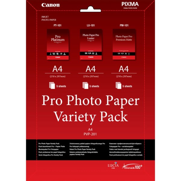 Canon PVP-201 Pro Photo Paper Variety Pack A 4 3x5 Blatt