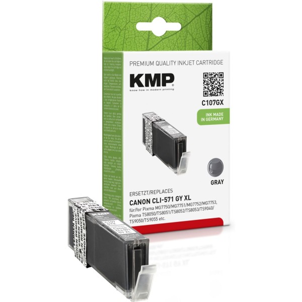 KMP C107GX Tintenpatrone grau komp. mit Canon CLI-571 XL GY