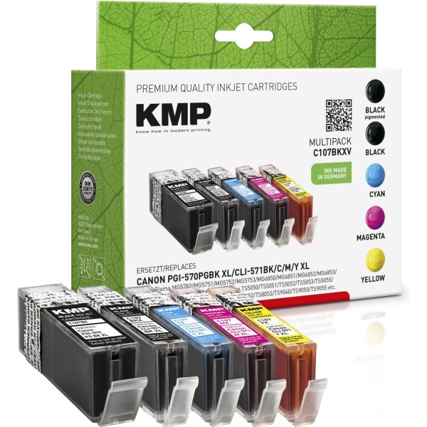 KMP C107BKXV Multipack komp. mit Canon PGI-570/CLI-571 XL