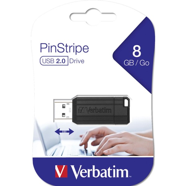 Verbatim Store n Go 8GB Pinstripe USB 2.0 black