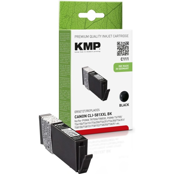KMP C111 Tintenpatrone schwarz kompatibel mit Canon CLI-581XXL