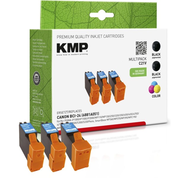 KMP C21V Vorteilspack kompatibel mit Canon BCI-24 BK/C
