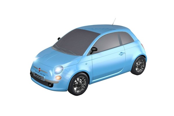 Teknotoys Fiat 500 blau Slot-Car 1:43
