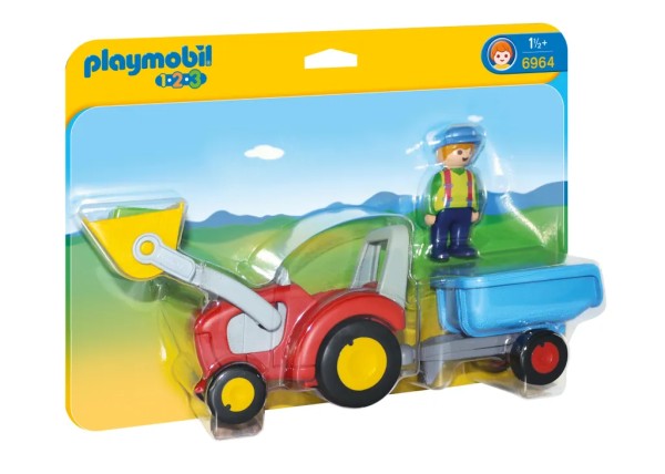 PLAYMOBIL 1-2-3 Traktor mit Anhänger 6964