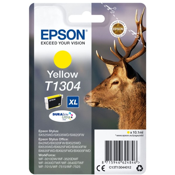 Epson Tintenpatrone yellow DURABrite T 130 T 1304