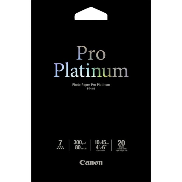 Canon PT-101 10x15 cm, 20 Blatt Photo Paper Pro Platinum 300 g