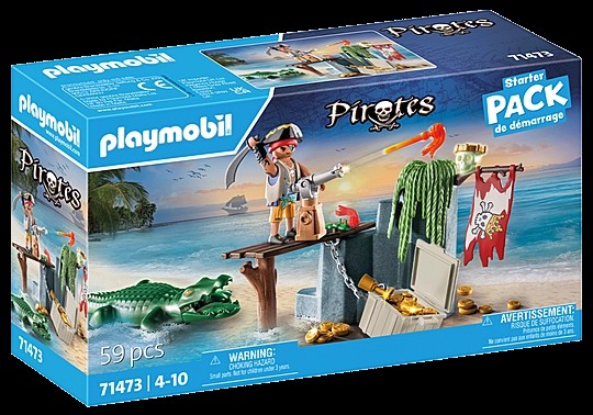 PLAYMOBIL Starter Pack Pirates Pirat mit Alligator 71473