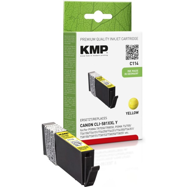 KMP C114 Tintenpatrone yellow kompatibel mit Canon CLI-581XXL