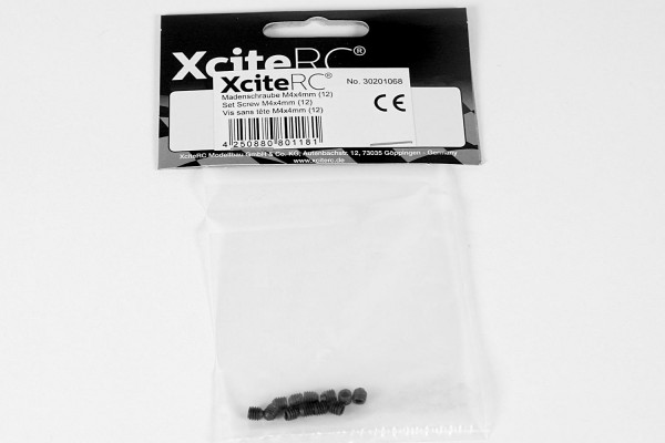 XciteRC Madenschraube M4x4mm (12) für Sand Rail
