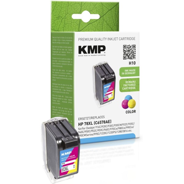 KMP H10 Tintenpatrone color kompatibel mit HP C 6578 A