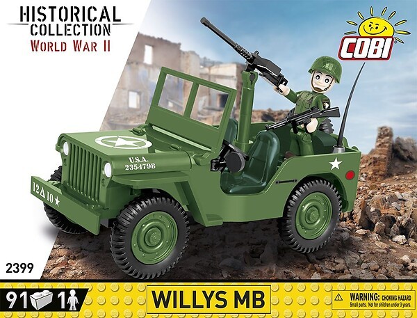 Cobi Willys MB 1/4 Ton 4x4 Bausatz aus Klemmbausteinen #2399 (91Teile)