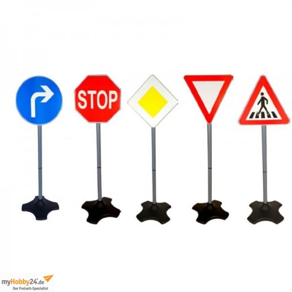 Siva Traffic Sign - Kinder Verkehrszeichenschilder Höhe 80 cm 5er SET