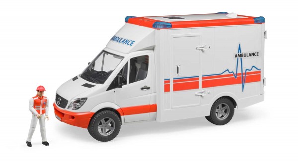 Bruder MB Sprinter Ambulanz mit Fahrer 02536