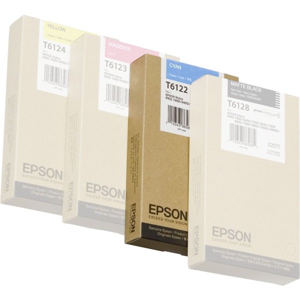 Epson Tintenpatrone cyan T 612 220 ml T 6122