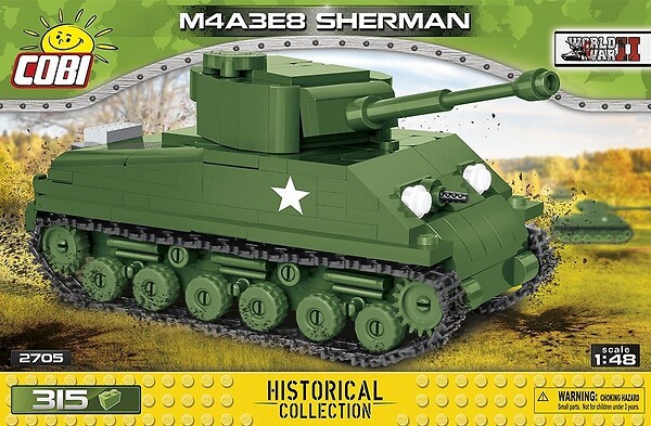Cobi M4A3E8 Sherman Bausatz aus Klemmsteinen #2705