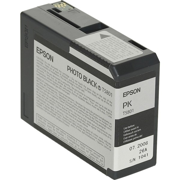 Epson Tintenpatrone photo black T 580 80 ml T 5801