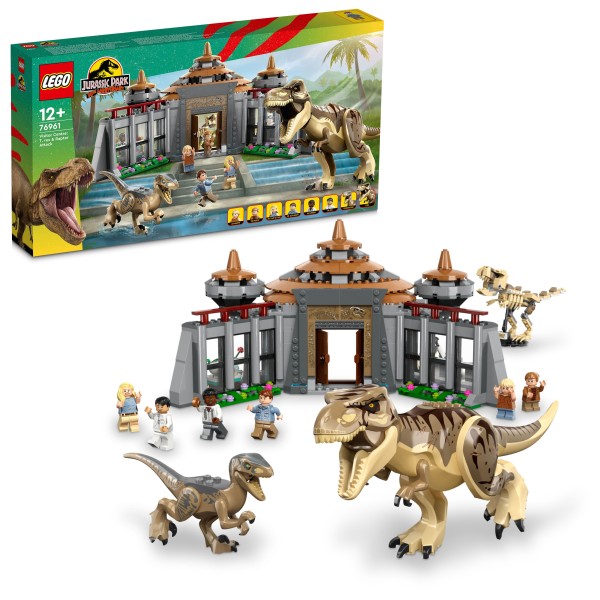 LEGO® Jurassic Park Angriff des T.rex und des Raptors aufs Besucherzentrum 76961