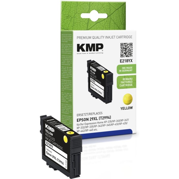 KMP E218YX Tintenpatrone yellow kompatibel mit Epson T 2994 XL