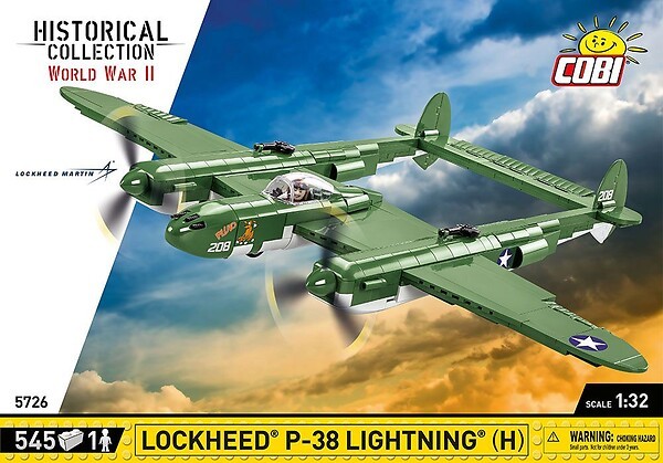 Cobi Lockheed P-38 H Lightning Bausatz aus Klemmbausteinen #5726 (545Teile)