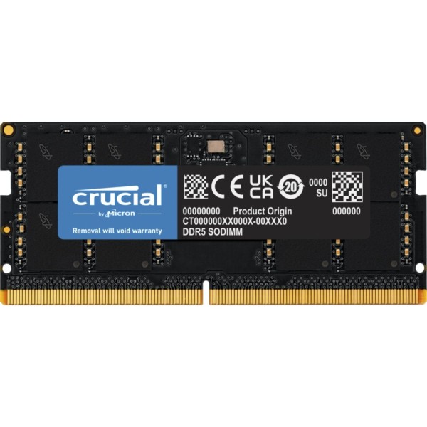 Crucial 32GB DDR5-4800 tray SODIMM CL40 (16Gbit)