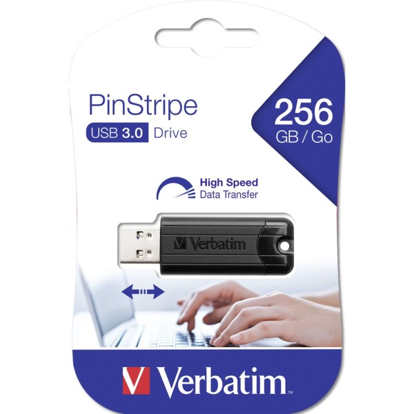 Verbatim Store n Go 256GB Pinstripe USB 3.0 black