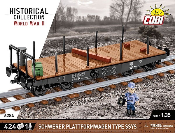 Cobi Trains Schwerer Plattformwagen Type SSYS 1:35 #6284 (424 Teile)