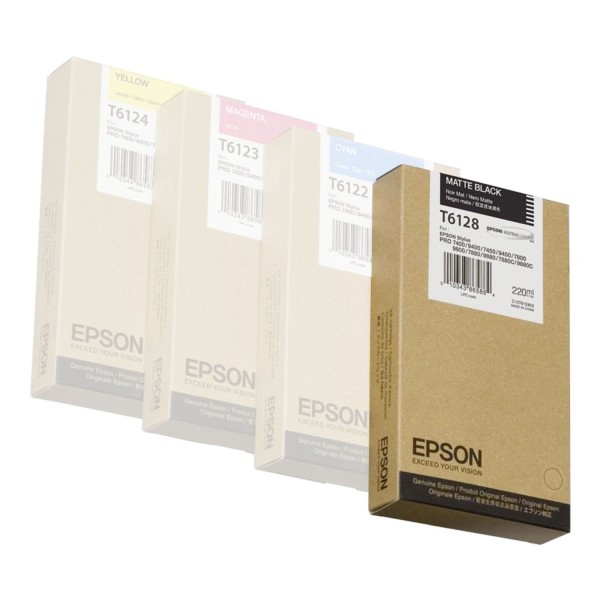 Epson Tintenpatrone matte schwarz T 612 220 ml T 6128