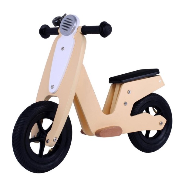 Siva Woody Scooter Bike II Naturfarben Laufrad aus Holz für Kinder