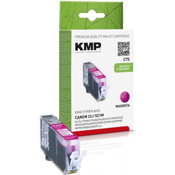 KMP C75 Tintenpatrone magenta kompatibel mit Canon CLI-521 M