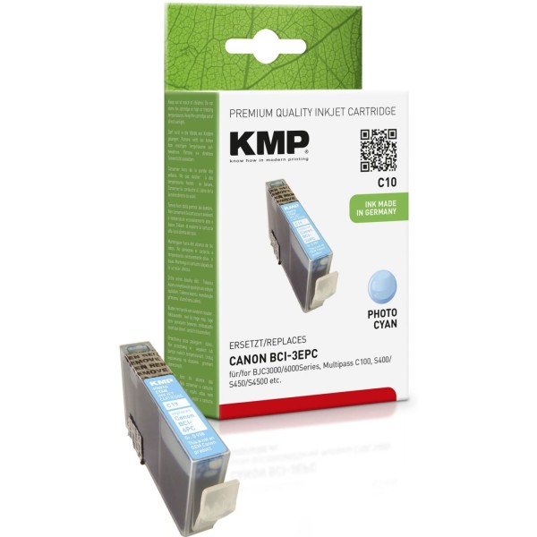 KMP C10 Tintenpatrone photo cyan kompatibel mit Canon BCI-3e PC