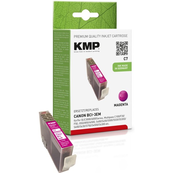 KMP C7 Tintenpatrone magenta kompatibel mit Canon BCI-3e M
