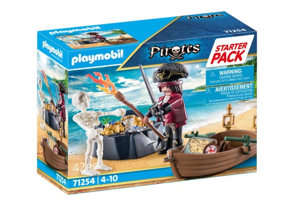 PLAYMOBIL Pirates Starter Pack Pirat mit Ruderboot 71254