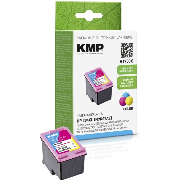 KMP H175CX Tintenpatrone color kompatibel mit HP N9K07AE 304 XL