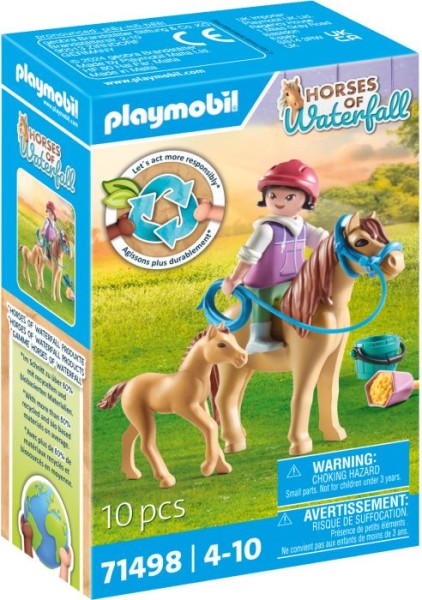 PLAYMOBIL Horses of Waterfall Kind mit Pony und Fohlen 71498