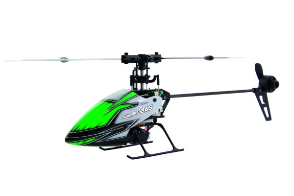 Flybarless 245 3D Brushless Single Blade - 6 Kanal ARTF Hubschrauber grün