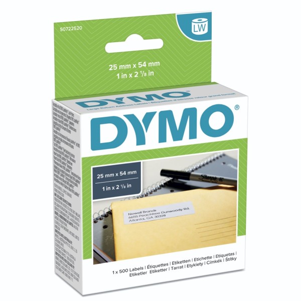 Dymo Rücksendeadress-Etiketten 25 x 54 mm weiß 500 St. 11352