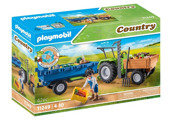 PLAYMOBIL Country Traktor mit Hänger 71249
