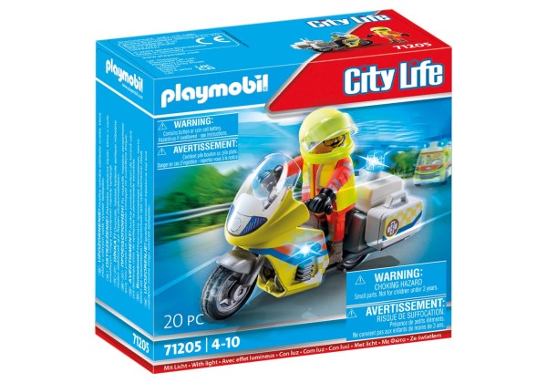 PLAYMOBIL City Action Notarzt- Motorrad mit Blinklicht 71205