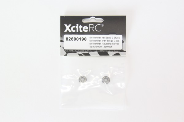 XciteRC Kugellager 5x10x4mm mit Bund 2 Stück