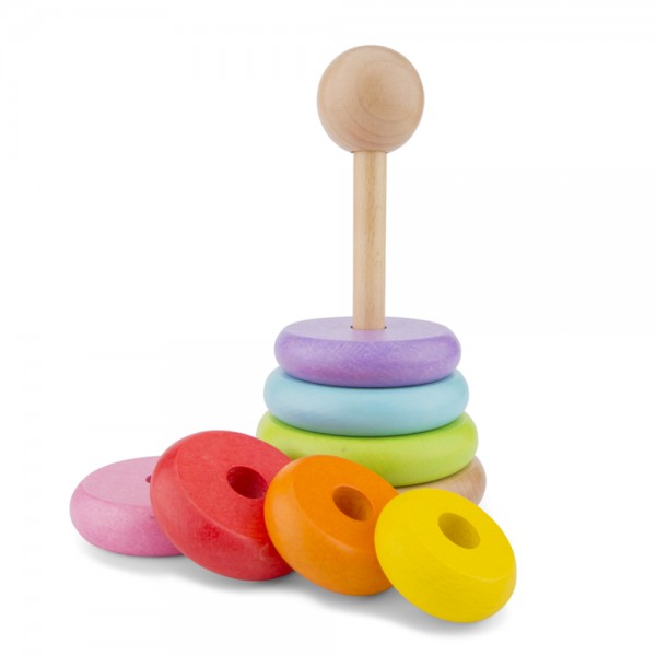 Eitech New Classic Toys Steckspiel Set - Regenbogen aus Holz 10501