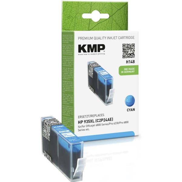 KMP H148 Tintenpatrone cyan kompatibel mit HP C2P24AE 935 XL