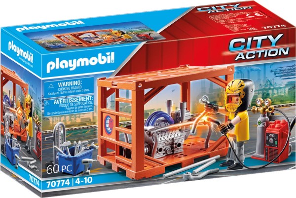 PLAYMOBIL City Action Containerfertigung 70774