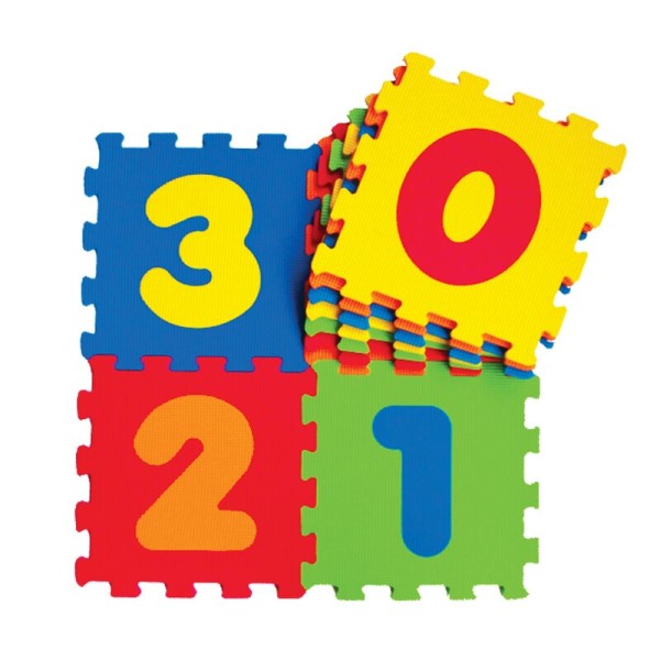 Siva Puzzlematten Numbers 7mm 9-tlg. 33x33 cm