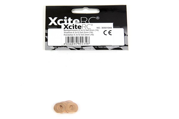 XciteRC Beilagscheiben 6.3x12.5x0.2mm (16) für one16 Serie