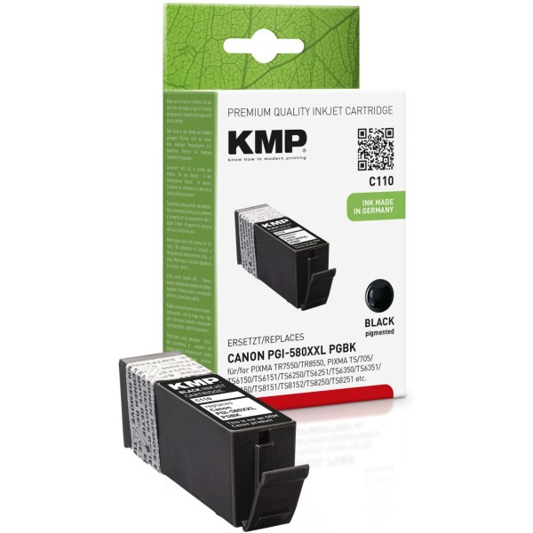 KMP C110 Tintenpatrone schwarz kompatibel mit Canon PGI-580XXL