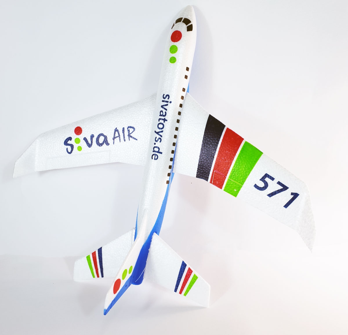 Siva Air 571 blau Wurf Flugzeug Wurfgleiter Flieger Kinderflugzeug Spielzeug 