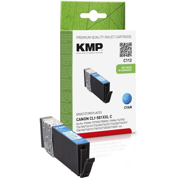 KMP C112 Tintenpatrone cyan kompatibel mit Canon CLI-581XXL
